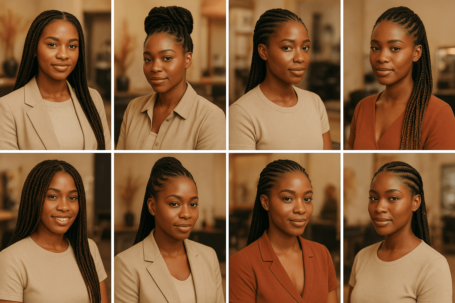 Galleria di professioniste dell'acconciatura afro